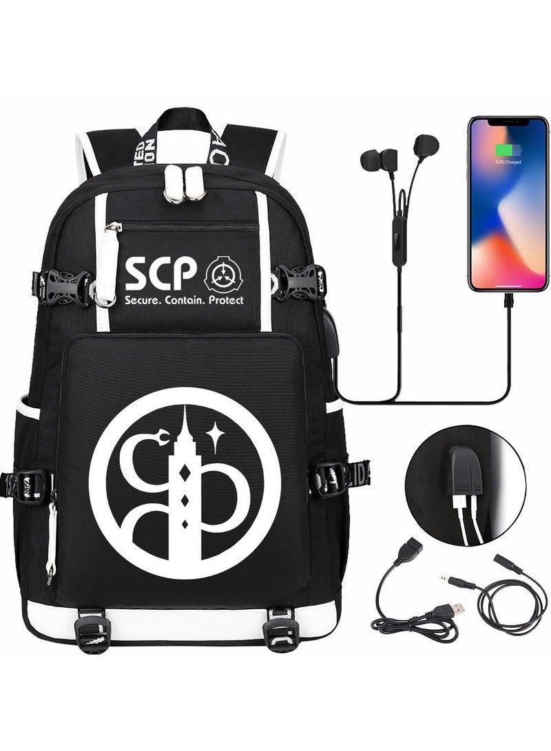 USB Print Youth Casual Travel Backpack