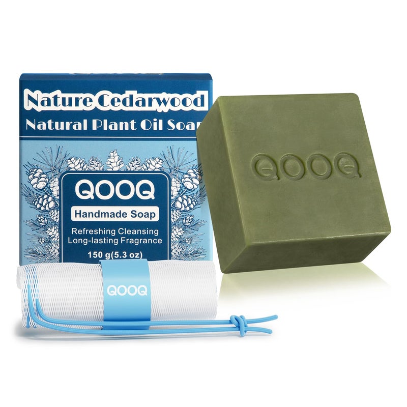 QOOQ Essential Oil Infused The Perfect Natural Bar Soap for Men Handcrafted for 12Hour Deodorization Smell Fresh Distinctive and Refined Safe for Sensitive Skin - Image 1