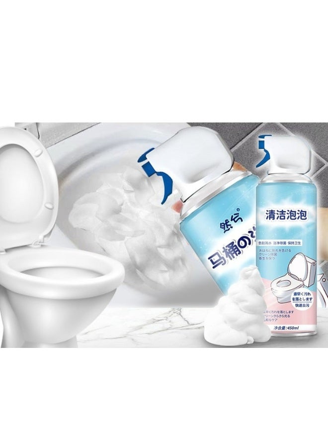 Toilet Cleaning Foam 450ml – Powerful Deep Cleaning Bathroom Foam Cleaner, Strong Stain Remover Formula for Toilet Bowl, Removes Tough Dirt & Limescale, Fresh Scent Hygienic Bathroom Cleaner, Safe on All Surfaces, Easy to Use Home & Office Toilet Cleaning Solution - Image 2