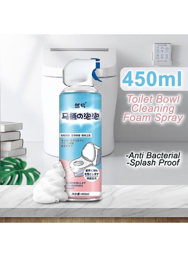 Toilet Cleaning Foam 450ml – Powerful Deep Cleaning Bathroom Foam Cleaner, Strong Stain Remover Formula for Toilet Bowl, Removes Tough Dirt & Limescale, Fresh Scent Hygienic Bathroom Cleaner, Safe on All Surfaces, Easy to Use Home & Office Toilet Cleaning Solution - Image 3