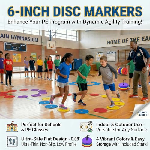 Japard Flat Cones, 48 Pcs 6 Inch Spot Markers, Flat Soccer Cones for Training, Field Court Markers, Soccer Disc, Practice Cones, Training Equipment, Agility Practice, Football - Image 2