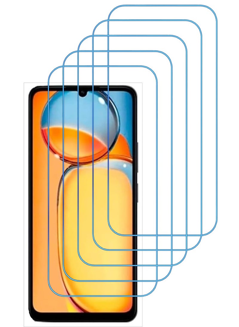 ACLIX 5 Pieces Antistatic ESD Dustproof Premium Quality High Definition Clear Tempered Glass Screen Protector Designed For Xiaomi Redmi 13C - Image 1