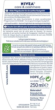 NIVEA Care mere Nourishing Shower Creme 250 ml Rich Shower Gel with mere Extract and Delicate Orchid Fragrance for Smooth Skin - Image 2