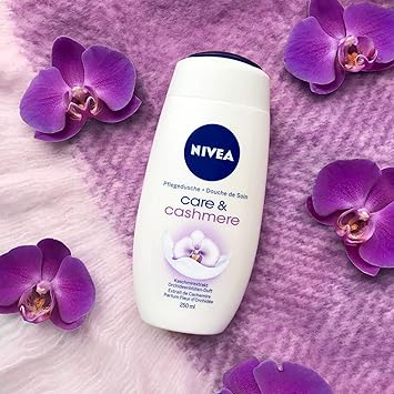 NIVEA Care mere Nourishing Shower Creme 250 ml Rich Shower Gel with mere Extract and Delicate Orchid Fragrance for Smooth Skin - Image 4