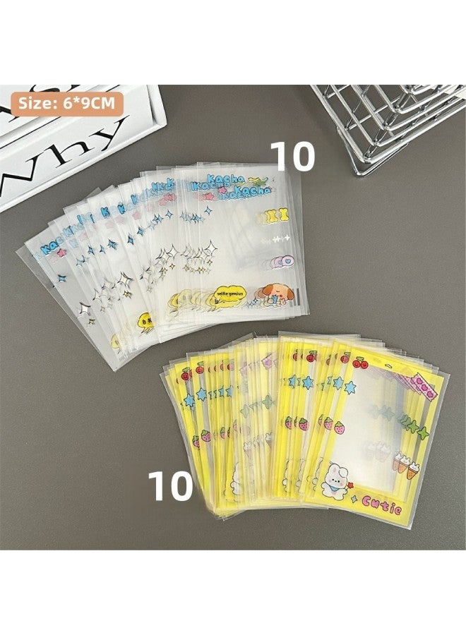 Tengyi New Original Cute Cartoon Small Card Holder Girl Star Aidou Photo Protection Card Film Packing Bag