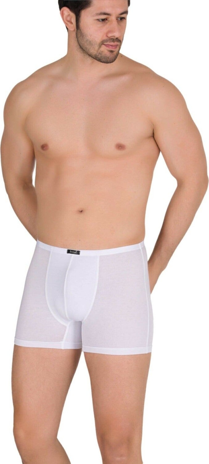 Berrak 12 Pieces White Color Slim Belted Modal Boxer