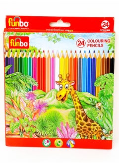 Funbo 24-Piece Colour Pencils Multicolour  - Image 1