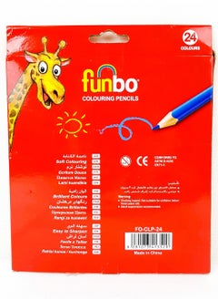 Funbo 24-Piece Colour Pencils Multicolour  - Image 2