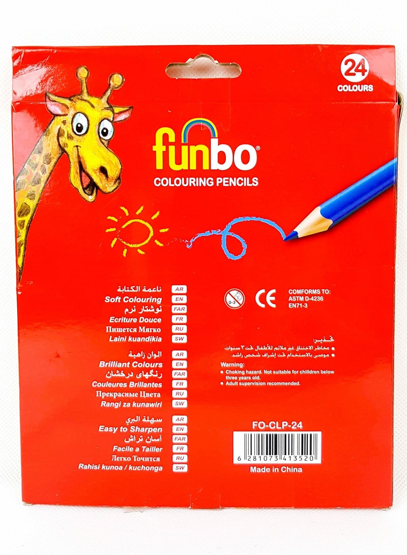 Funbo 24 قطعة من أقلام التلوين متعددة الألوان - Image 2