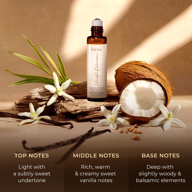 Gya Labs Vanilla Oleoresin Essential Oil Roll On - 0.34 Fl Oz - Travel Size Roller for Camping, Skin, Aromatherapy Relief, Convenience - Image 3