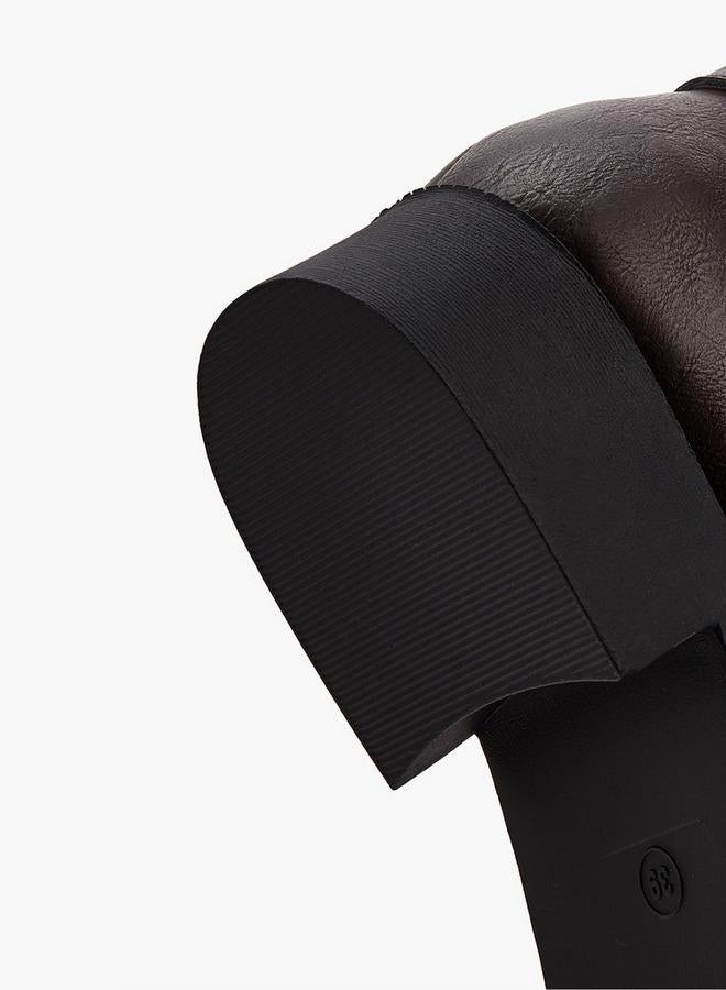 Flora Bella By Shoexpress Buckle Detail High Shaft Boots with Zip Closure - Image 3