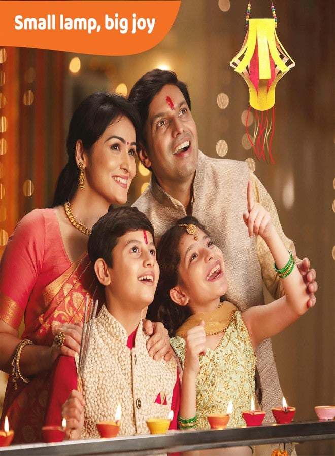 jackinthebox Diwali 4-in-1 Craft Kit for Kids & Adults, Great Diwali Gift for Girls, Boys 5 Years and up, 4 Activities - Rangoli, Shubh Labh Door Greetings, Diwali Lantern & Diwali Story Book - Image 4