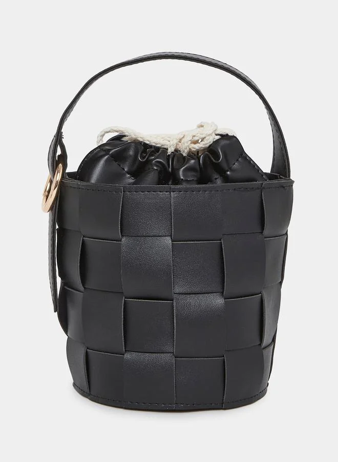 Styli Braided Design Bucket Bag