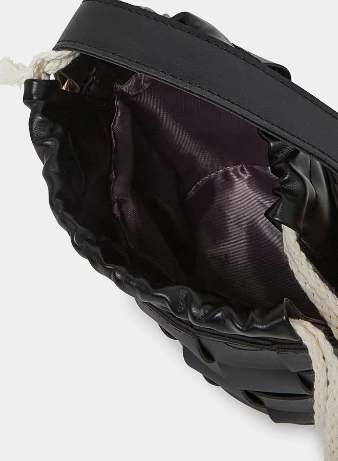Styli Braided Design Bucket Bag