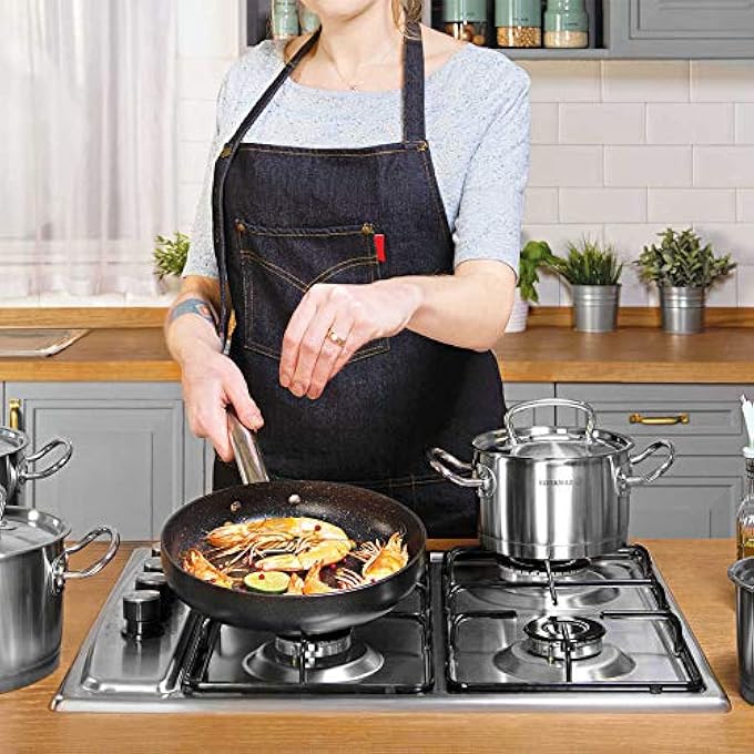 Korkmaz Proline Stainless Stee Lextra Deep Casserole 28X24 Cm  145 L  Sandwich Bottom Induction Compatible Cooking Pot With High Profile Lid And Handles  Silver  Ka1163 - Image 5
