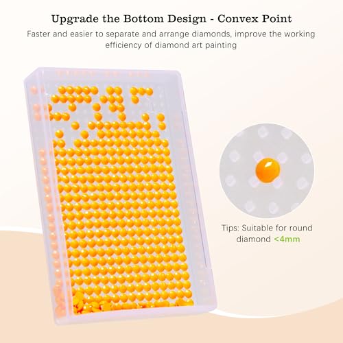 PP OPOUNT 30PCS 2-in-1 Diamond Art Storage Trays with Lids, Convex Bottom Diamond Painting Storage Organizer Set, Spill-Proof DIY Craft Supplies for Sorting & Line-Up, Perfect ChristmasGift for Crafters - Image 3