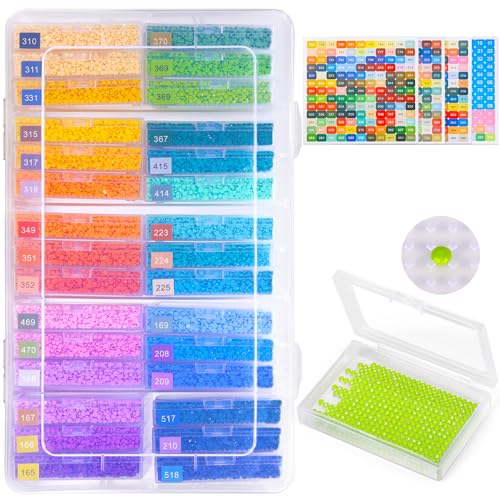 PP OPOUNT 30PCS 2-in-1 Diamond Art Storage Trays with Lids, Convex Bottom Diamond Painting Storage Organizer Set, Spill-Proof DIY Craft Supplies for Sorting & Line-Up, Perfect ChristmasGift for Crafters - Image 1