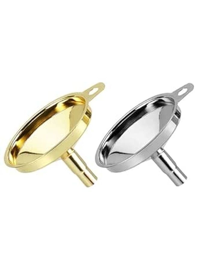304 Stainless Steel Wine Funnel Set Gold Silver Mirror Polished Kitchen Bar Tool - Image 1