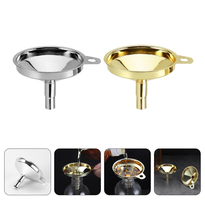 304 Stainless Steel Wine Funnel Set Gold Silver Mirror Polished Kitchen Bar Tool - Image 5
