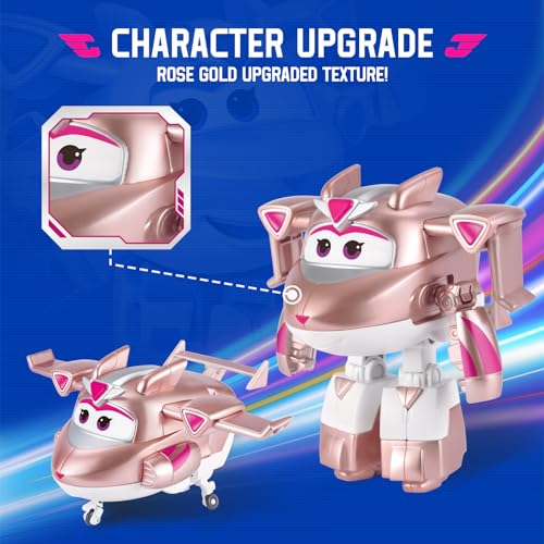 Super Wings Transformable Toys, 5 in Golden Girl Airplane Transforming Figures Toys, 2 in 1 Mode Rescue Bots Action Figure Toys for 3-5 Year Old Boys Girls, Plane Toys for Toddlers Kids Age 3 4 5 6 7 - Image 5