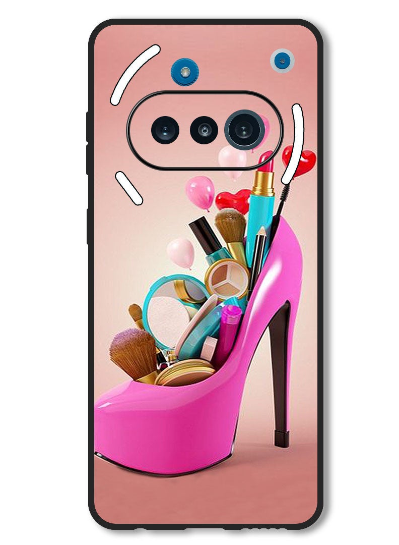 Theodor Case Compatible with Nothing Phone 3a Protection Shockproof Bumper Cover Shoe With Makeup Items - Image 1