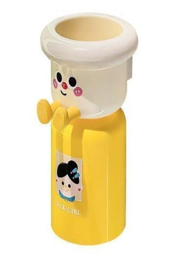 VASANGI Magnetic Cartoon Toothbrush Holder with Upside-Down Cup – Punch-Free Wall Mounted Bathroom Organizer with Magnetic Adsorption, for Kids & Adults Pack of 1 - Image 1