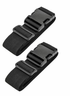 KASTWAVE Heavy Duty Luggage Straps for Suitcases Packing Belts Travel(2 Pack black)  - Image 1