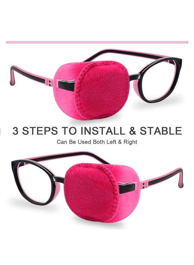 Generic 4-Piece Eye Patches for Kids Girls Boys, Right  Left Eye Patch for Glasses, Full Coverage Eye Patch for Children Treating Eye Amblyopia Strabismus and After Surgery (Pink) - Image 5