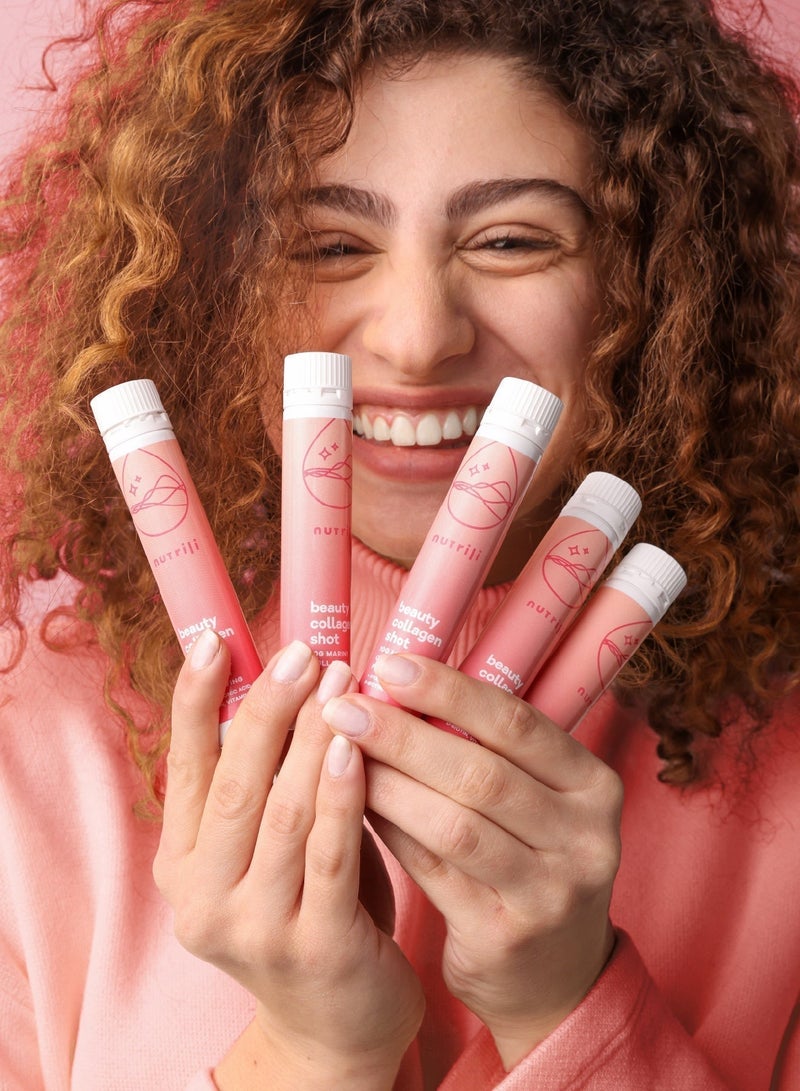 Beauty Collagen Shots (20 vials x 25ml) | Hair, Skin & Nails | 10g Marine Collagen, Hyaluronic Acid, Biotin and Vitamin C - view 4