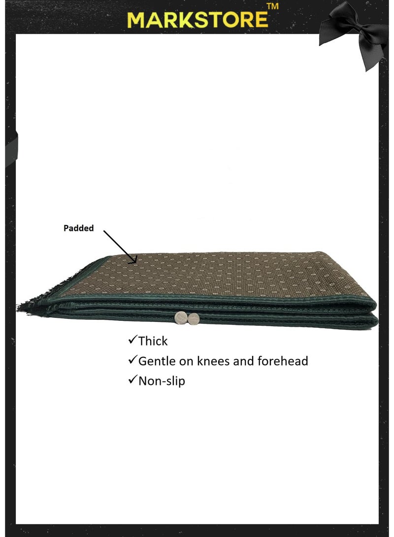 MARK STORE Prayer Mat, Premium Embossed Anti-Slip Velvet Top Prayer Rug, JaieNamaz, Musalla for Namaz ibadat Umrah Hajj Ramadan 70 x 110 cm, Best Gift For Ramadan (Assorted colour)  - Image 4