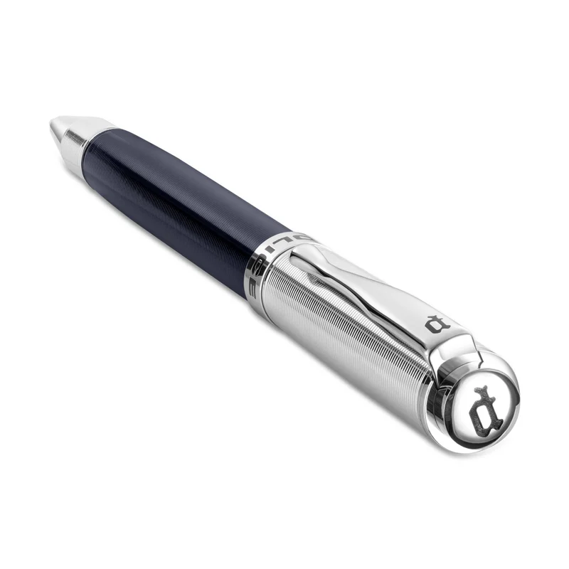 بوليس Collona Blue Silver Stainless Steel Blue Ink Ballpoint Pen for Men