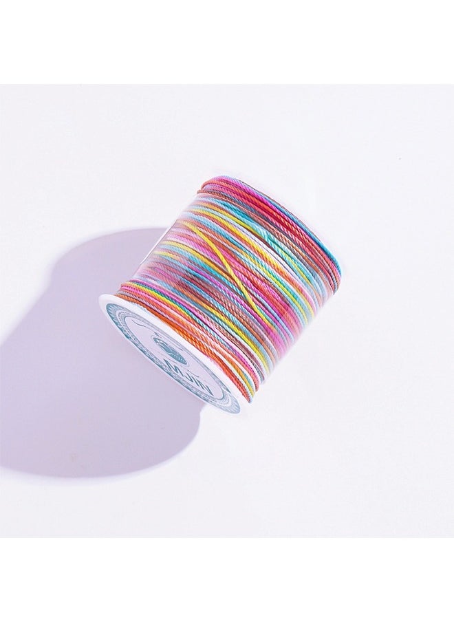 null - 20M 0.7mm Colorful Nylon Beading Cord, Inelasticity Bracelet Macrame Thread String Roll, DIY Jewelry Making Crafts(Colorful) - Image 1