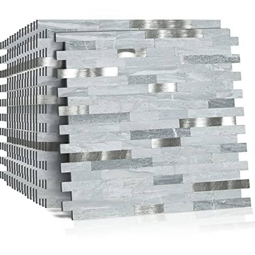 Midcard 10 Sheets Peel and Stick Backsplash PVC Wall Tile,for Kitchen Backsplash - Image 2