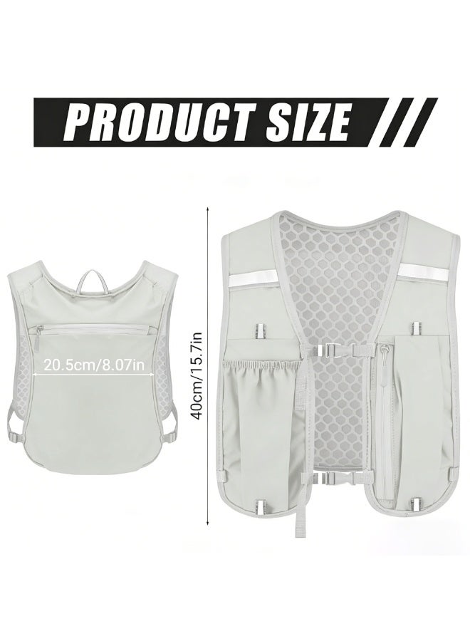 PAWSONIFY Running Vest, Reflective Hydration Backpack Lightweight Athletic Wear for Women Men Hiking Cycling Climbing Camping Biking Jogging Trail Race - Image 2