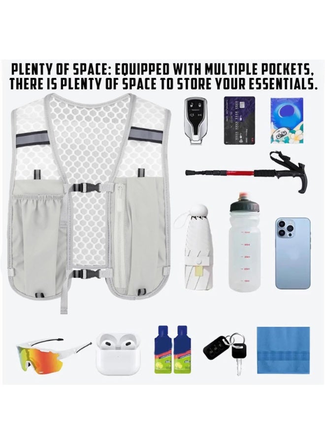 PAWSONIFY Running Vest, Reflective Hydration Backpack Lightweight Athletic Wear for Women Men Hiking Cycling Climbing Camping Biking Jogging Trail Race - Image 3