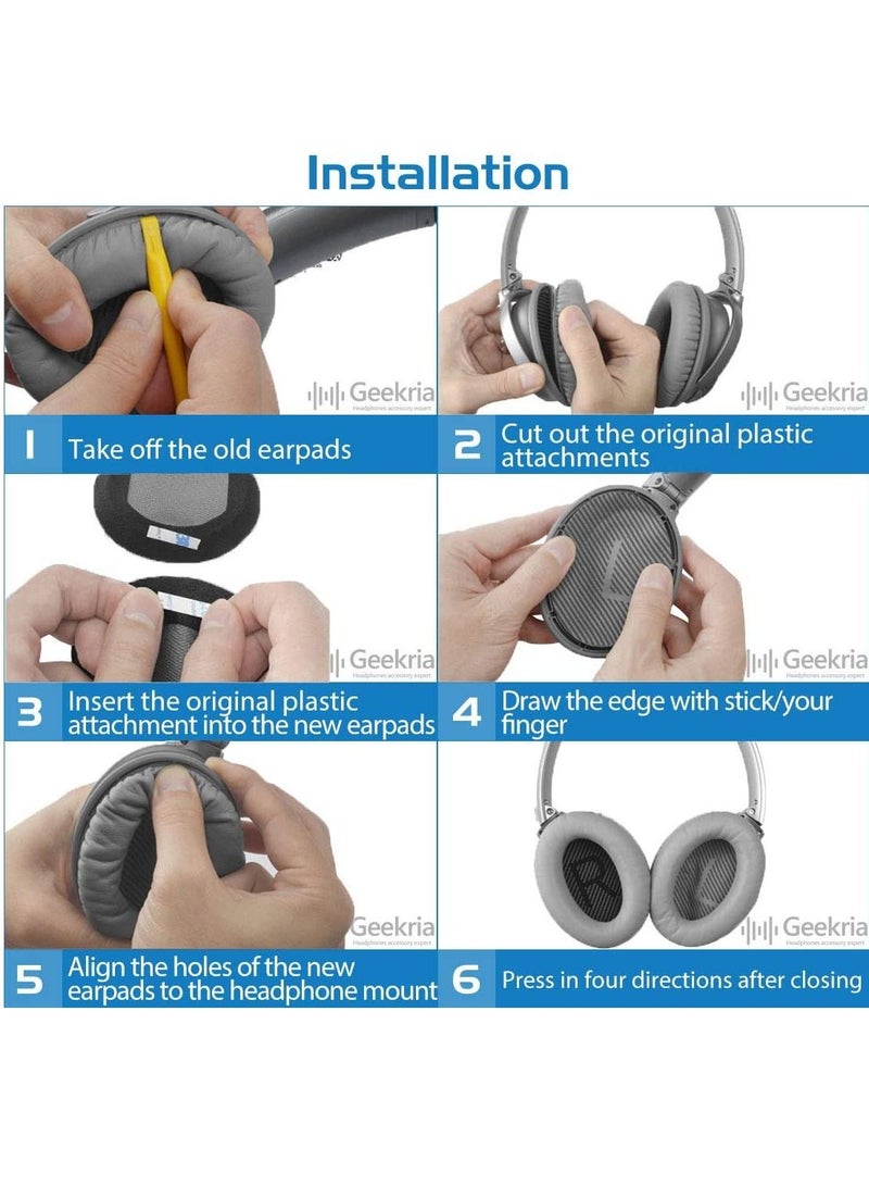 Headphones Ear Pad Cushions 2-Piece with Memory Foam For Bose QC2 QC15 QC25 QC35 AE 2 2i 2w  - Image 3