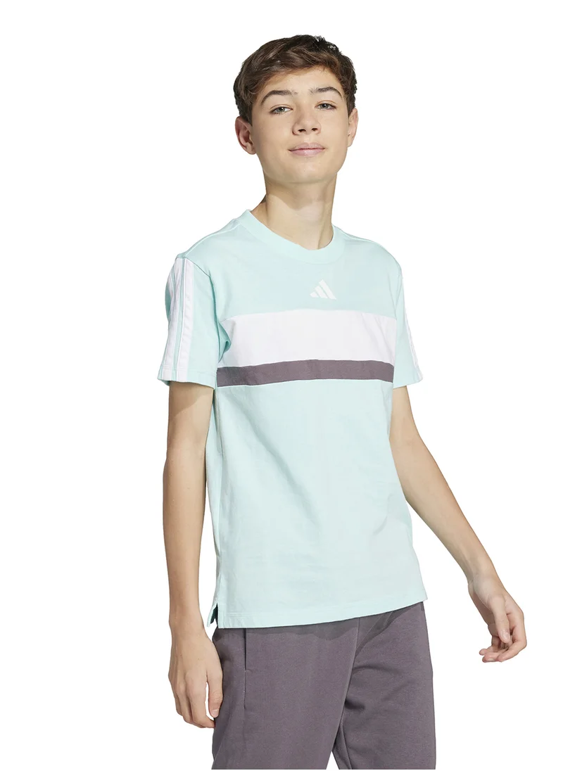 Adidas Youth Seasonal Essentials Tiberio 3 Stripes T-Shirt