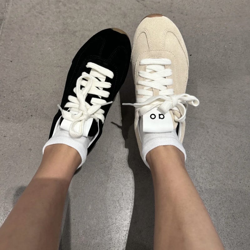 Unisex Retro Leather Lace-up Sneakers - Image 2