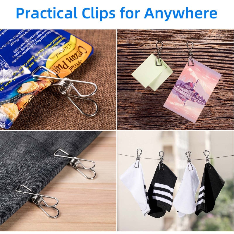 Vida Picks 40 Pack Wire Clothes Pins Heavy Duty Outdoor, Stainless Steel ClothesPins for Hanging Clothes, Metal Clothes Pegs, Clothing Clips, Laundry Pins 2.0mm Diameter 6cm Long - Image 5