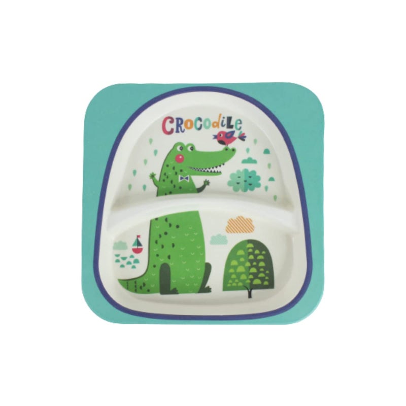 Wonderland Bamboo Fibre (Set of 5) Bowl, Spoon, Fork, Glass, Plate Design 4 - Image 4