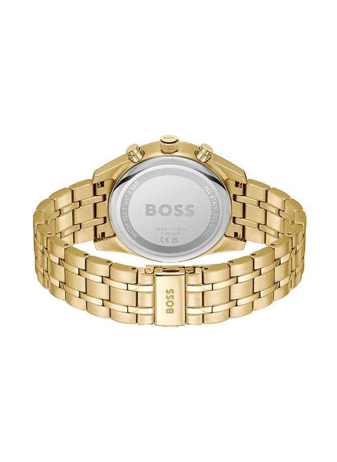 HUGO BOSS - ساعة يد كرونوغراف دائرية الشكل للرجال من الفولاذ المقاوم للصدأ 1514152 - 44 مم - Image 1
