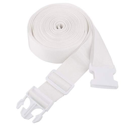 LIAULIADLL White Strap for Twin Beds/Twin to King Bed Strap/Twin Bed Connector/Twin Bed Joiner for Converting Twin to King or Twin XL to King – 33ft Long Bed Connector Strap with Adjustable Buckle - Image 1
