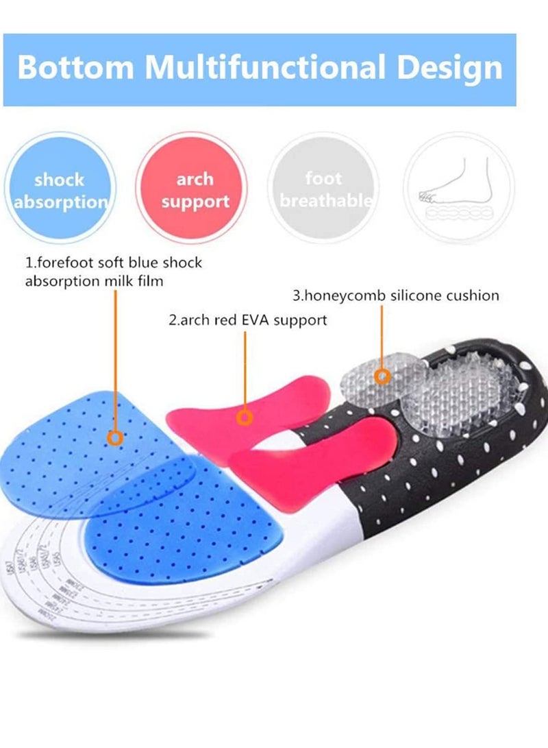 Orthotics Insole Comfortable Plantar Fasciitis Cushioning Arch Supports Shoes Inserts Footbed for Men Women Foot Pain Relieve Flat Feet Gel Bottom Shock Absorption - Image 2