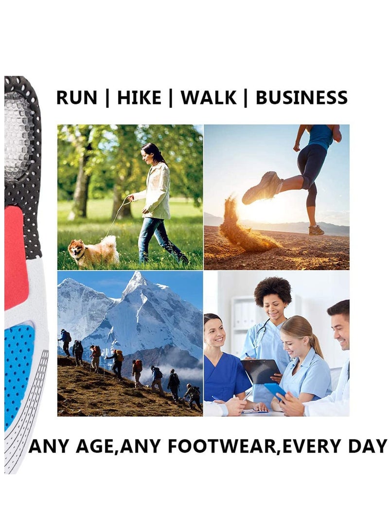 Orthotics Insole Comfortable Plantar Fasciitis Cushioning Arch Supports Shoes Inserts Footbed for Men Women Foot Pain Relieve Flat Feet Gel Bottom Shock Absorption - Image 3