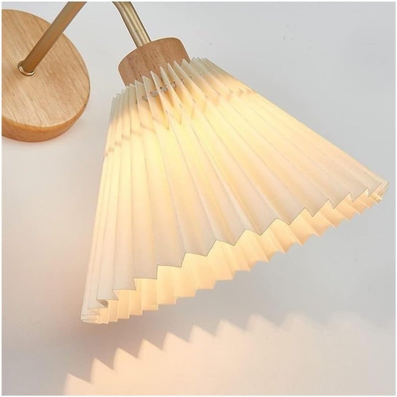 Children's Room Wall Light Bedroom Bedside Lamp Kitchen Island Living Room Hotel Coffee Shop Decorative Lamp. Background Wall Decorative Lamp White Pleated Cover Stair Wall Lamp Modern Simple - Image 5