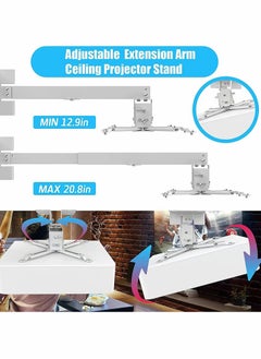 Universal Projector Ceiling Mount - 360° Rotation & 15° Tilt, Supports Up to 15kg for LCD/DLP Projectors - pzsku/Z3C53541438BC09D73FFFZ/45/_/1722505583/3049d04e-83c4-4b13-b048-e0fe9b5e5747