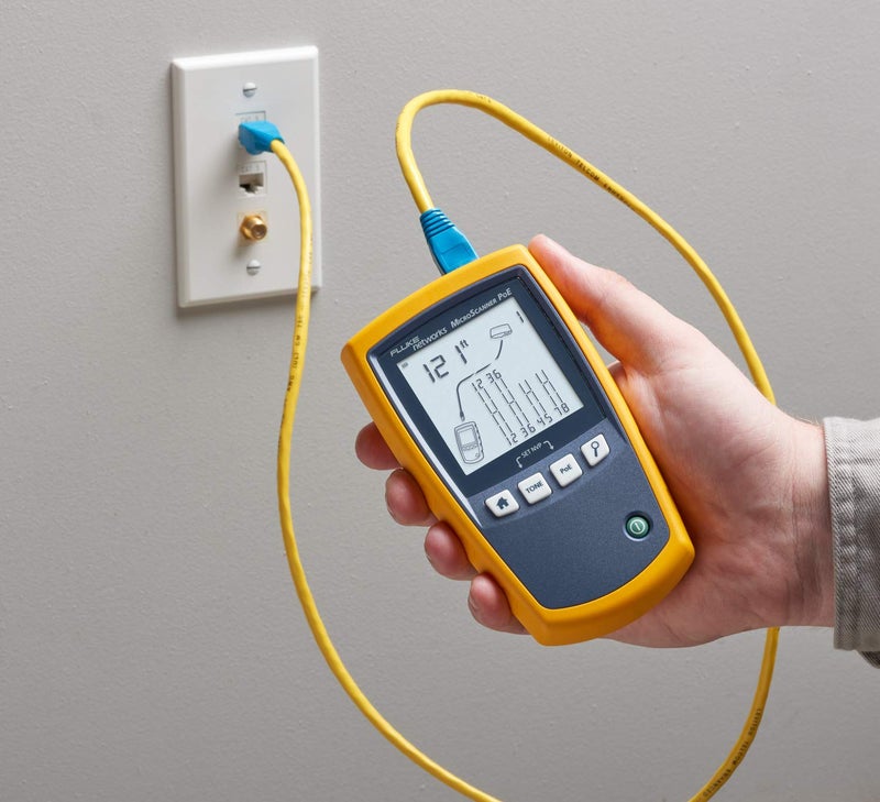 Fluke Networks - 5018508 MS-POE MicroScanner Copper Cable Verifier and PoE tester for RJ-45 Category 5-6A Ethernet Cables, Identifies Supplied Class 0-8 Power from Ethernet PSE Devices - Image 5