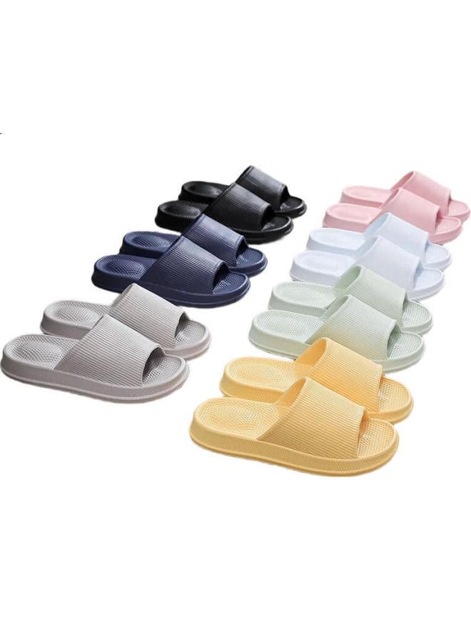 GUOLUOFEI Thick-Soled Anti-Slip Bathroom Slippers For Men And Women, Summer Shower Sandals, Yellow, Size 36-37 - Image 3