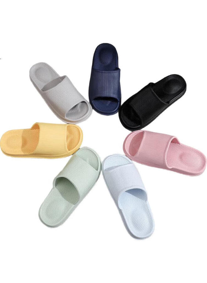 GUOLUOFEI Thick-Soled Anti-Slip Bathroom Slippers For Men And Women, Summer Shower Sandals, Yellow, Size 36-37 - Image 1