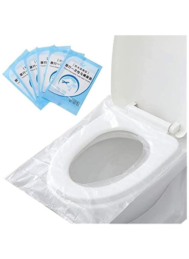 Gonice 50Pcs Travel Disposable Toilet Seat Cover Waterproof Non-Slip Toilet Seat Cushion Independent Packing Toilet Mat for Baby Pregnant Mom  - Image 1